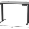 21P+t+2IZfL ErGear Height Adjustable Electric Standing Desk, 48 x 24 Inches Sit Stand up Desk, Memory Computer Home Office Desk, Black