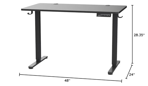21P+t+2IZfL ErGear Height Adjustable Electric Standing Desk, 48 x 24 Inches Sit Stand up Desk, Memory Computer Home Office Desk, Black