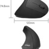 31K0DbS7O3L Anker 2.4G Wireless Vertical Ergonomic Optical Mouse for Work, Multi-Device Connectivity, 800/1200 /1600 DPI, 5 Buttons for Laptop, Desktop, PC - Black
