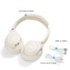 Soundcore by Anker Q20i Hybrid Active Noise Cancelling Headphones, Wireless Over-Ear Bluetooth, 40H Long ANC Playtime, Hi-Res Audio, Big Bass, Customize via an App, Transparency Mode (White)
