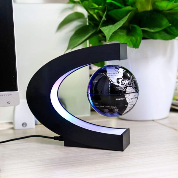 61QbHFQpERL MOKOQI Magnetic Levitating Globe with LED Light, Cool Tech Gift for Men Father Boys and Girls , Birthday Gifts for Kids, Floating Globes World Desk Gadget Decor in Office Home/Display Frame Stand