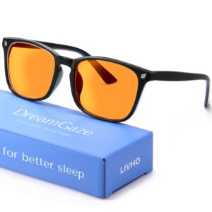 livho Gaming Blue Light Blocking Glasses for Better Sleep, Premium Night Driving, Computer Blockers for Man & Woman