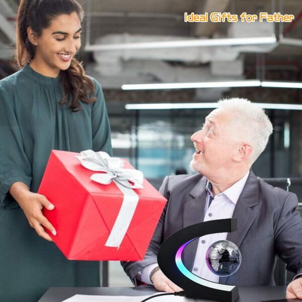 61XS-UDnMBL MOKOQI Magnetic Levitating Globe with LED Light, Cool Tech Gift for Men Father Boys and Girls , Birthday Gifts for Kids, Floating Globes World Desk Gadget Decor in Office Home/Display Frame Stand