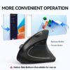 61a+p7tdPUL TECKNET Ergonomic Mouse, Wireless Bluetooth Vertical Mouse, 4800 DPI Optical Tracking, 6 Adjustable DPI, Quiet Clicks, 2.4GHz with USB A Receiver, 12 Months Battery, 6 Buttons, Wide Compatibility