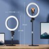 Desk Ring Light with Stand - 10.5'' Desktop Ring Light with Phone Holder for Video Recording, Circle Light for Computer Zoom Meeting Video Conference Lighting Video Calls Podcast Streaming