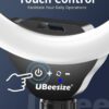 61lODEbQHWL UBeesize 12'' LED Ring Light with 62'' Tripod Stand, Selfie Ring Light for Video Recording, Live Streaming, TikTok & YouTube, Compatible with iPhone & Android (Black)