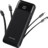 61n2oW8Xb1L charmast Portable Charger with Built in Cables, Power Bank with Cords Wires, Slim 10000mAh Travel Battery Pack 6 Outputs 3 Inputs 3A Fast Charging for Samsung Google Pixel LG Moto iPhone iPad