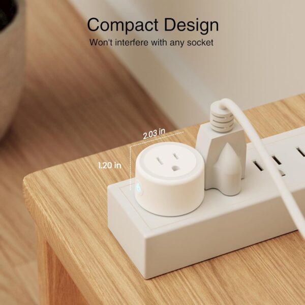 61+rXDj9qJL GHome Smart Plug, WiFi Smart Plugs Work with Alexa and Google Home, Smart Outlet Timer with APP Remote Control, 2.4GHz Wi-Fi Only, No Hub Required, ETL FCC Listed