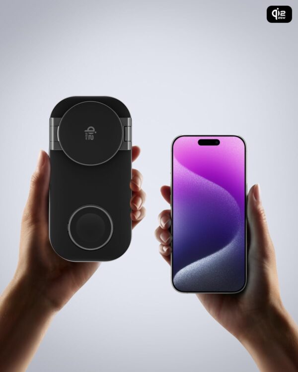 3-in-1 Charging Station for Apple Device, Qi2 25W Certified Magnetic Wireless Foldable Fast Charger Stand Compatible with MagSafe for iPhone 17e/17/16/15/14/13/12/Air Series, Apple Watch & AirPods