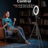 711YKEKwiQL Sensyne 10'' Ring Light with 50'' Extendable Tripod Stand, LED Circle Lights with Phone Holder for Live Stream/Makeup/YouTube Video/TikTok, Compatible with All Phones