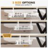 Under Desk Cable Management Tray White, Cinati Wire Organizers No Drill, Cable Tray with Clamp for Wire Management, Cord Organization Box for Office, Home - No Damage to Desk