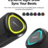 Portable Bluetooth Speaker Beach Vacation Essentials: Powerful Crystal Clear Sound/Dynamic Light/IPX5 Waterproof/All Day Playtime/BT 5.3/TWS Paring, Small Wireless Speaker for Outdoor|Travel|Camping