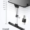 716ic80SskL SAIJI Height & Angle Adjustable Laptop Stand for Bed, Lap Desk Bed Tray Table, Light Weight Foldable Portable Laptop Table for Couch Sofa Chair Floor Desk for Adults, Kids (52*30cm Black)