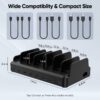 717227w2o-L 300W Charging Station for Multiple Devices, 8 Port Multi USB C Fast Charger Station Dock for MacBook iPhone 17/16/15/14/13/12 Samsung Pixel Series iPad, Black (6 Mixed Short Cables Included)