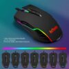 71C89cWwfXL RedThunder K10 Wired Gaming Keyboard and Mouse and Wrist Rest Combo, RGB Backlit, Mechanical Feel Anti-ghosting Keyboard + 7D 7200 DPI Mice+Soft Leather Wrist Rest 3 in 1 PC Gamer Accessories(Black)