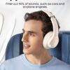 Soundcore by Anker Q20i Hybrid Active Noise Cancelling Headphones, Wireless Over-Ear Bluetooth, 40H Long ANC Playtime, Hi-Res Audio, Big Bass, Customize via an App, Transparency Mode (White)