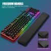 71EqMdQteQL RedThunder K10 Wired Gaming Keyboard and Mouse and Wrist Rest Combo, RGB Backlit, Mechanical Feel Anti-ghosting Keyboard + 7D 7200 DPI Mice+Soft Leather Wrist Rest 3 in 1 PC Gamer Accessories(Black)