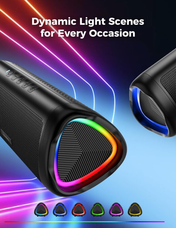 BolaButty Bluetooth Speaker with HD Sound, Portable Wireless, IPX5 Waterproof, Up to 20H Playtime, TWS Pairing, BT5.3, for Home/Party/Outdoor/Beach, Electronic Gadgets, Birthday Gift (Black)