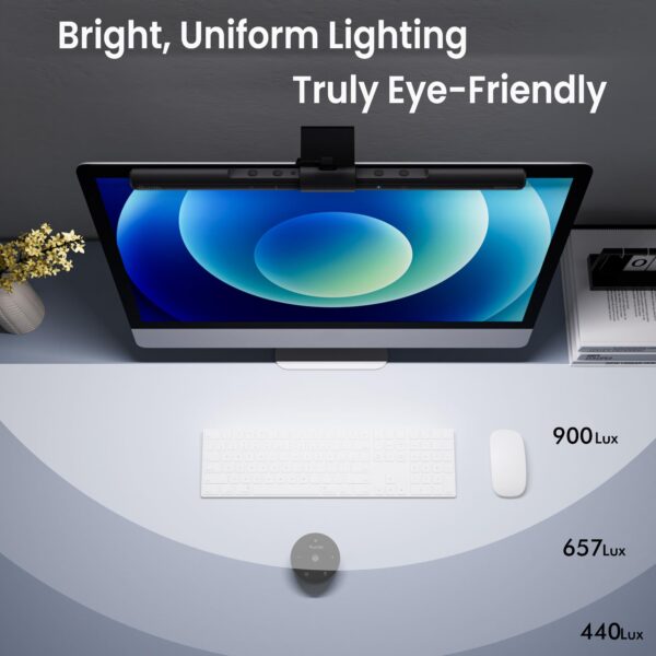 71G1mSjUvNL Quntis Computer Monitor Lamp, Screen Monitor Light Bar for Eye Caring, USB Reading LED Task Lamp with Auto-Dimming, Dimmable Light Bar, Touch Control, No Glare Space Saving Home Office Desk Lamps