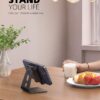 Lamicall Adjustable Cell Phone Stand, Desk Phone Holder, Cradle, Dock, Compatible with iPhone 17 16 15 14 Air Plus Pro Pro Max 13 12 X XS, 4-8" Phones, Office Accessories Gifts, All Smartphone, Black
