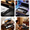 YSAGi Leather Office Desk Pad Protector, Large Mouse Pad, Non-Slip, PU Leather, Laptop Desk Blotter, Waterproof Writing Pad for Office and Home, Black, 23.6" x 13.8"