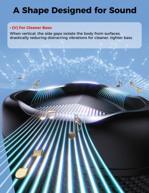 BolaButty Bluetooth Speaker with HD Sound, Portable Wireless, IPX5 Waterproof, Up to 20H Playtime, TWS Pairing, BT5.3, for Home/Party/Outdoor/Beach, Electronic Gadgets, Birthday Gift (Black)