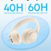 Soundcore by Anker Q20i Hybrid Active Noise Cancelling Headphones, Wireless Over-Ear Bluetooth, 40H Long ANC Playtime, Hi-Res Audio, Big Bass, Customize via an App, Transparency Mode (White)
