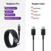 Statik MagStack Pro USB C to USB C Cable, Magnetic Type C Charger Fast Charging Cord, On The Go Magnetic Charging Cable for Car, Compatible with 16 Pro Max, 15, Galaxy S21 S20 Ultra, 100W 3FT/1M