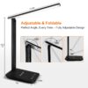 shinelife LED Desk Lamp for Office Home, Bright Desk Light with USB Charging Port, Adjustable Dimmable Desk Lamps 5 Modes 5 Brightness, Touch Study Lamp for Nail, Craft, Puzzle, Sewing, Study, Black