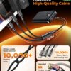71XO1dLFGmL Portable Charger Power Bank, 60000mAh Battery Pack with 3 in 1 USB-C/iOS/Micro-USB Cable, 22.5W Fast Charging Portable Phone Charger, Travel Camping Essential Powerbank for iPhone 17/16 Samsung,Ebony