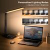 shinelife LED Desk Lamp for Office Home, Bright Desk Light with USB Charging Port, Adjustable Dimmable Desk Lamps 5 Modes 5 Brightness, Touch Study Lamp for Nail, Craft, Puzzle, Sewing, Study, Black