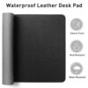 71YJd5YVgHL Aothia Leather Office Desk Pad Protector, Non-Slip PU Leather Desk Blotter, Waterproof Laptop Writing Mouse Pad for Office and Home, Black, 31.5" x 15.7"