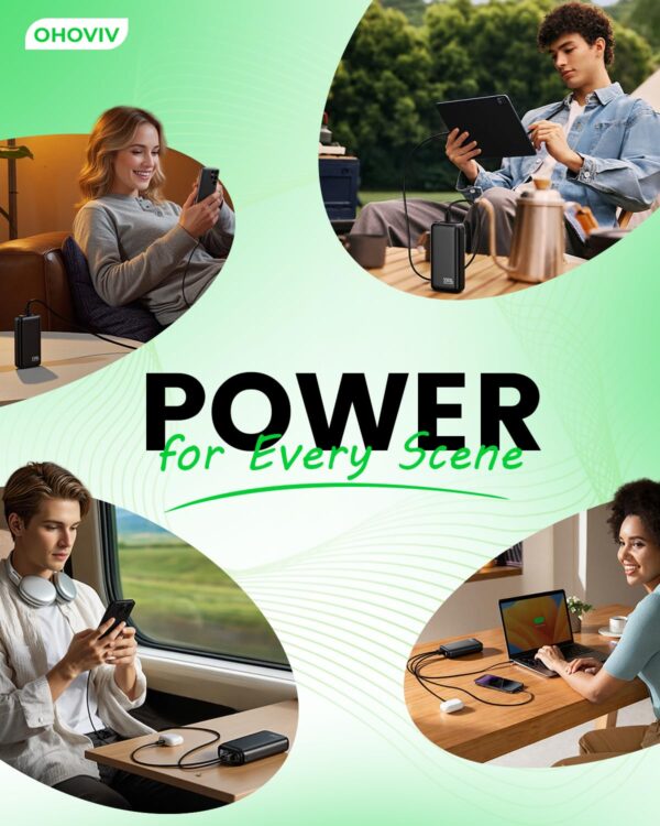 71bbJLv0ReL OHOVIV Portable Charger 50000mAh Power Bank - 22.5W Fast Charging External Battery Pack,USB-C Portable Phone Charger for iPhone 17/16/15/14/13 Pro Android Samsung, for Travel Camping Essential