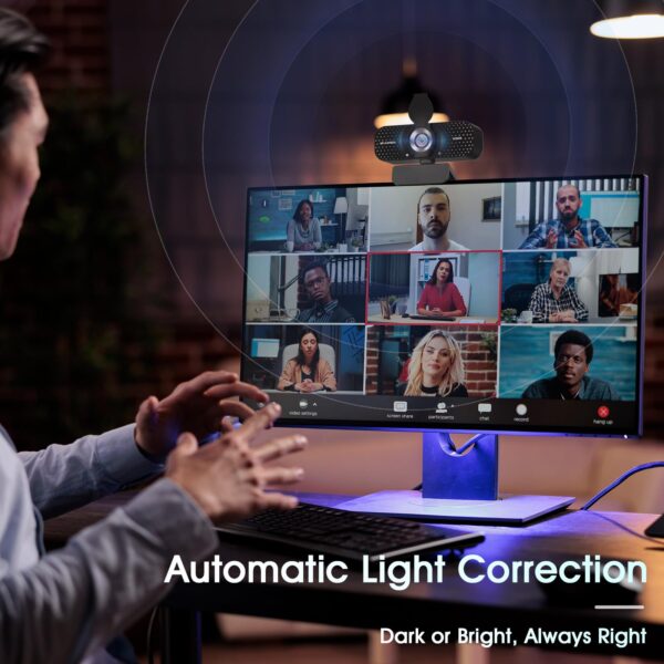 71nr7n6QPwL TRAUSI 1080P Full HD Webcam with Noise-Canceling Mic, Auto Light Correction, Privacy Cover, Wide-Angle Lens, Plug & Play USB Camera for Laptops, Desktops, PCs, Macs, Zoom, Skype, Teams and Streaming