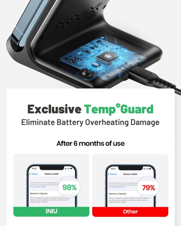 71qE-WsApjL INIU Wireless Charger, 15W Fast Wireless Charging Station with Sleep-Friendly Adaptive Light Compatible with iPhone 17 16 15 14 13 12 Pro Max Samsung Galaxy S25 S24 S23 Note 20 Google etc