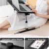 71sHj7CRV2L SAIJI Height & Angle Adjustable Laptop Stand for Bed, Lap Desk Bed Tray Table, Light Weight Foldable Portable Laptop Table for Couch Sofa Chair Floor Desk for Adults, Kids (52*30cm Black)
