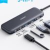 71u4FOC-AUL Anker USB C Hub, 5-in-1 USBC to HDMI Splitter with 4K Display, 1 x Powered USB-C 5Gbps & 2×Powered USB-A 3.0 5Gbps Data Ports for MacBook Pro, MacBook Air, Dell and More