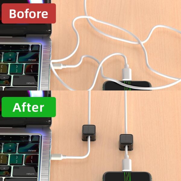 8 Pack Cord Organizer Holder,Costop Strong Adhesive Desk Cable Management Magnetic Easy Open,Organize Phone Charging Cords Wire Holder Organizer Neatly for Home,Office,Car,Desk,Nightstand