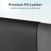 81AnCheMnRL Aothia Leather Office Desk Pad Protector, Non-Slip PU Leather Desk Blotter, Waterproof Laptop Writing Mouse Pad for Office and Home, Black, 31.5" x 15.7"
