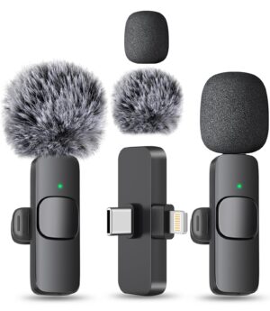 81FbTpXVVQL MAYBESTA Wireless Mini Microphone for iPhone, Android Phone - Lavalier Lapel Mic for Audio Video Recording - Clip on Content Creator Microphones for YouTube Tiktok Podcast Vlogging