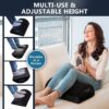 ComfiLife Foot Rest for Under Desk at Work – Adjustable Height Memory Foam Foot Stool for Under Desk, Office Chair & Gaming Chair – Ergonomic Footrest for Back & Hip Pain Relief (Black)