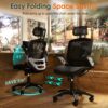 91bA1LZMqFL GABRYLLY Ergonomic Office Chair, High Back Home Desk Chair with Headrest, Flip-Up Arms, 90-120° Tilt Lock and Wide Cushion, Big and Tall Mesh Chairs for Man Woman, Black Task Chair